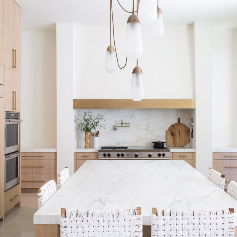simple white and natural kitchen