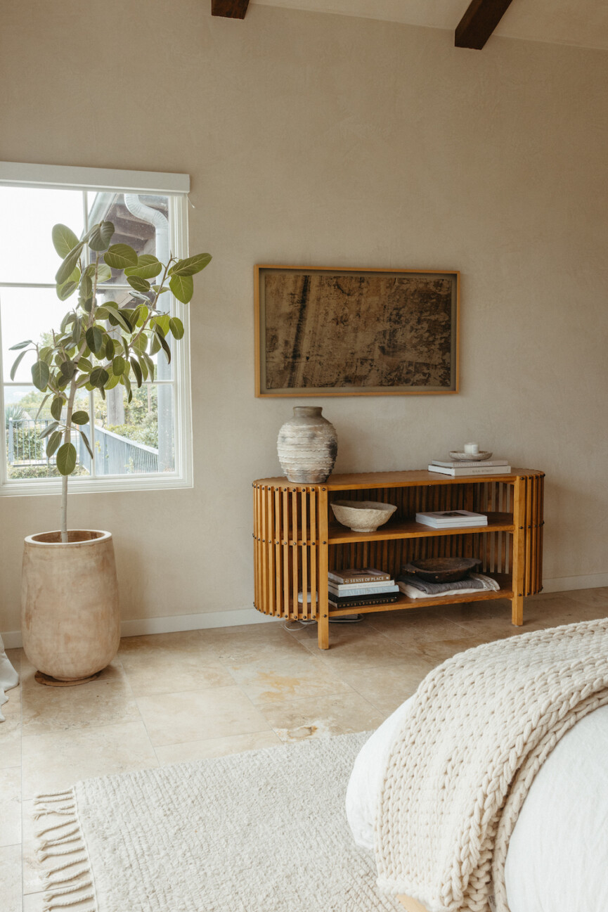 camille styles home tour - bedroom - television