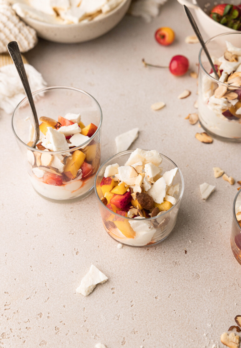 summmer fruit salad with meringue
